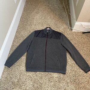 Ted Baker Mens size 6 XXL Sardin Quilted Full Zip Up Ribbed Jacket Gray